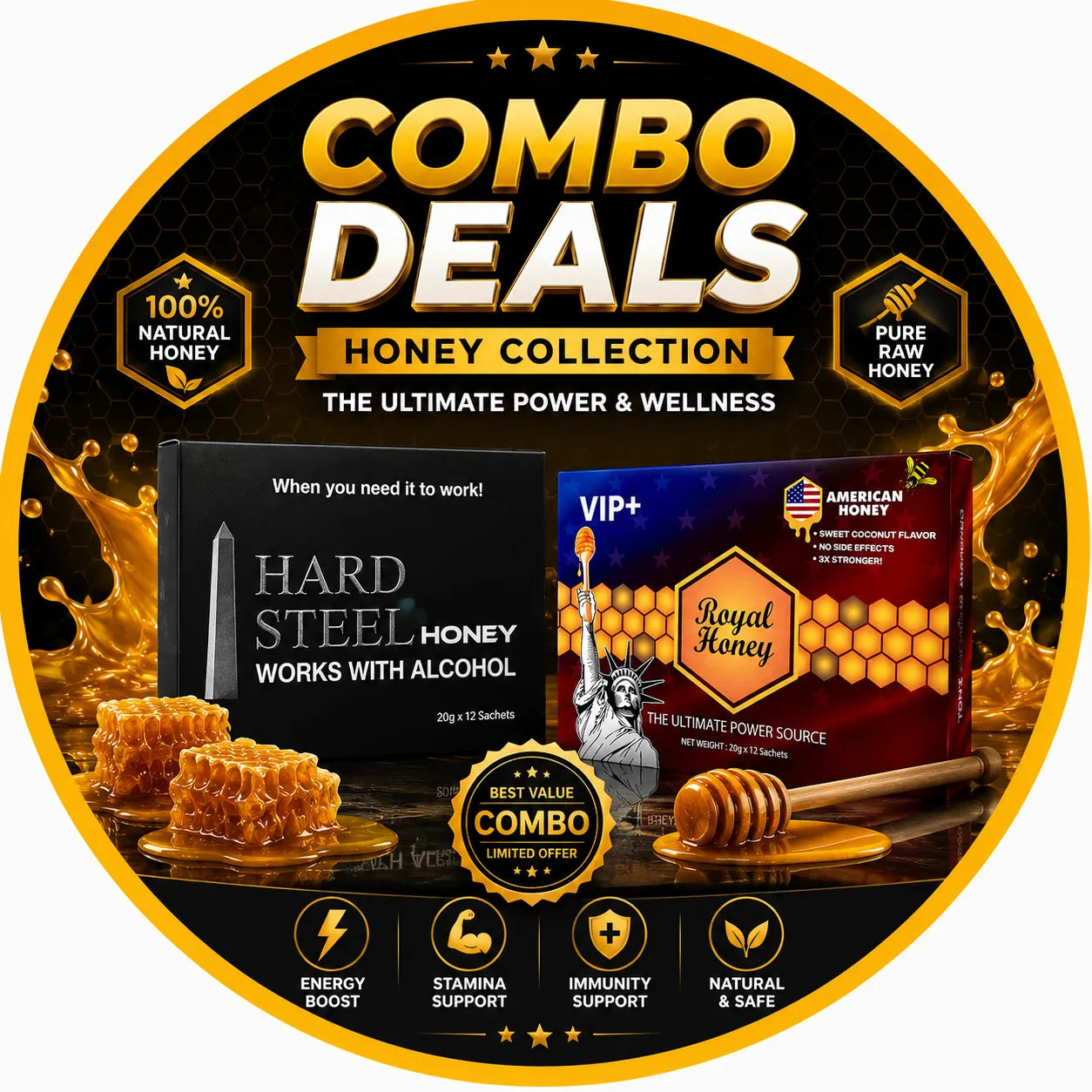 Combo Deals Honey Collection with Premium Wellness Honey Products
