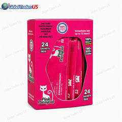 Pink Pussycat Honey 24 Sachets Box – Sensual Enhancement Herbal Supplement | 100% Authentic