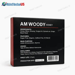 AM Woody Honey Mint Flavor – Premium Honey Cups | 6 Count Box