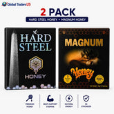 Hard Steel Honey + Magnum Honey 2 Pack | Premium Honey Sachets Combo
