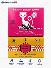 Pink Pussycat Honey + VIP Royal Honey 2 Pack | Premium Honey Sachets | Natural Energy & Stamina