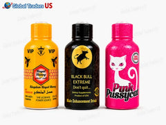 Kingdom Royal Honey, Black Bull Extreme & Pink Pussycat Liquid Shot Bundle – 3 Pack (2oz Each)