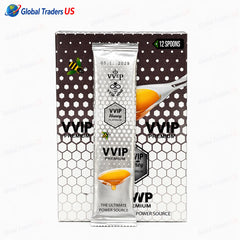VVIP Honey Platinum spoon – Premium Natural Energy & Stamina Boost | Herbal Honey Packs (12 Pack)