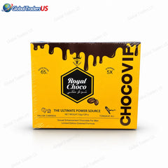 Royal Choco VIP for Men – Premium Honey Chocolate 5X Strong | 65% Cocoa Energy & Stamina Support | Tongkat Ali Formula (12 Pack)
