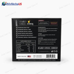 Hard Steel Choco for Men – Premium Royal Honey Chocolate | Energy, Stamina & Performance Support | 65% Cocoa | 5X Strong Formula