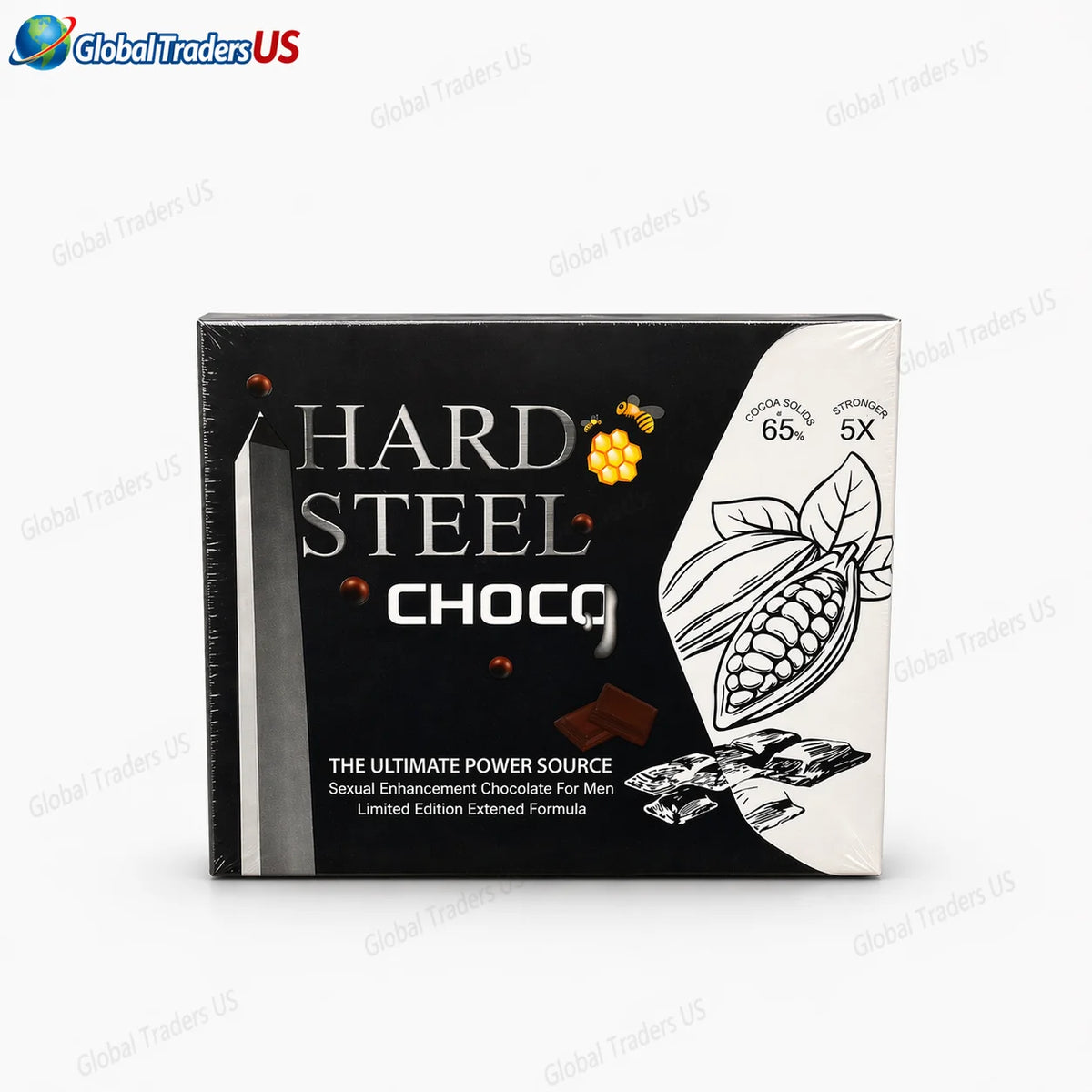 Hard Steel Choco for Men – Premium Royal Honey Chocolate | Energy, Stamina & Performance Support | 65% Cocoa | 5X Strong Formula