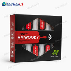 AM Woody Honey Mint Flavor – Premium Honey Cups | 6 Count Box