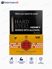 Hard Steel Honey + VIP Royal Honey 2 Pack | Premium Honey Sachets