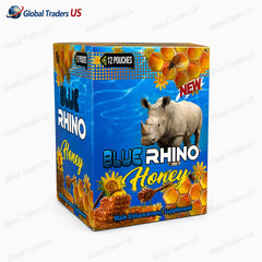 Blue Rhino Honey Tube – Natural Energy & Stamina Boost | Premium Herbal Honey Pack (12 Pouches)