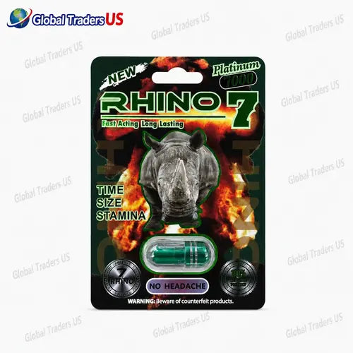 Rhino 7 Platinum 7000 Premium Herbal Capsule | Fast Acting Wellness Supplement