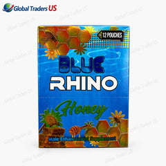 Blue Rhino Honey Tube – Natural Energy & Stamina Boost | Premium Herbal Honey Pack (12 Pouches)