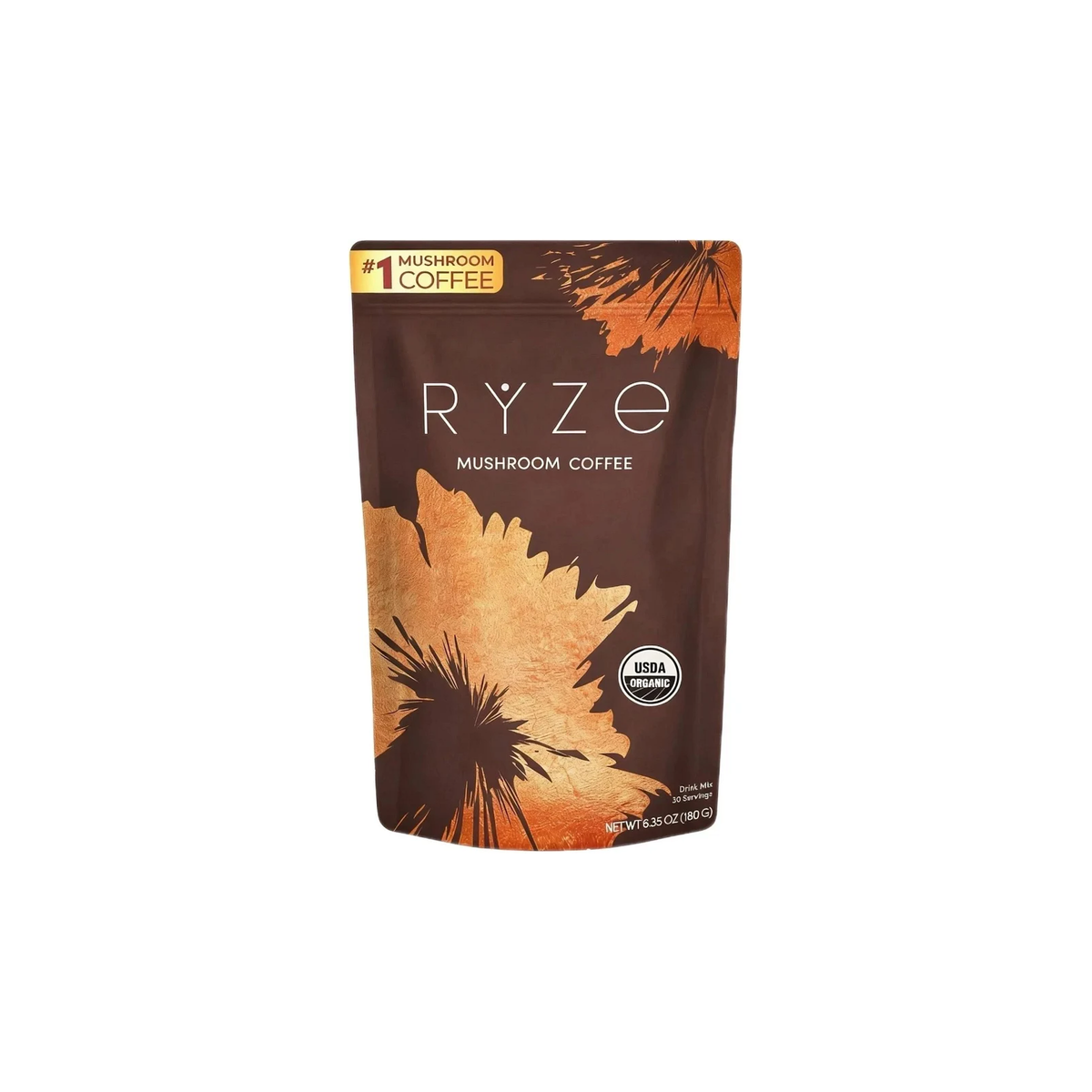 RYZE SUPERFOODS Mushroom Dark Roast Coffee , Instant Coffee with 6 Adaptogenic Mushrooms and Better Energy, Focus, Digestion, Immunity with Lions Mane & Turkey Tail 30 Serving Each